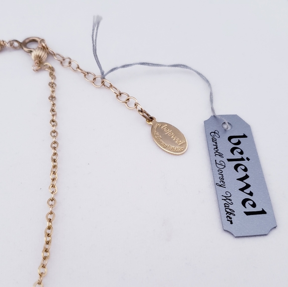 NWT BEJEWEL NECKLACE WITH FACETED BRIOLETTES - Picture 6 of 7